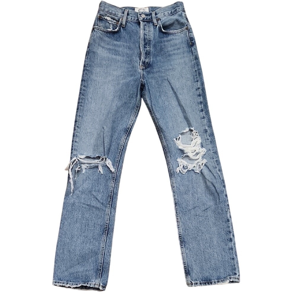 AGOLDE 90s Pinch Waist Organic Cotton Ecocore Distressed Normcore Mid 24 Street